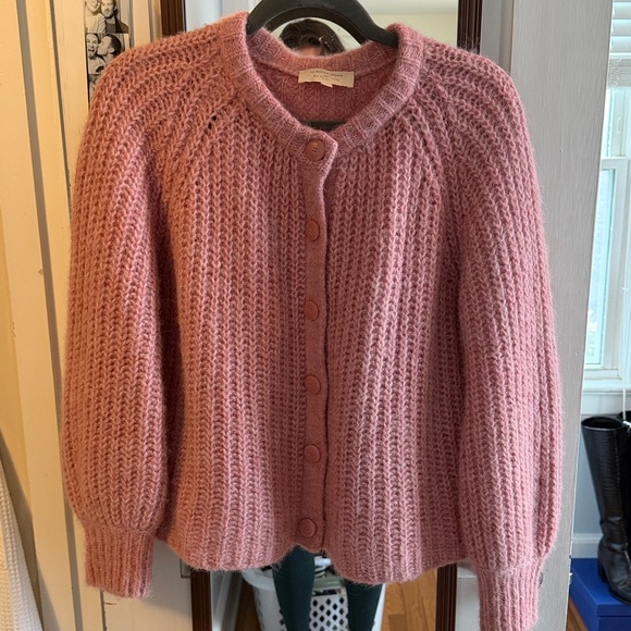 Sezane Emile Cardigan Mottled Pink XS - Picture 3 of 4